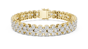 Two-Row Diamond Bracelet — 17.38ct