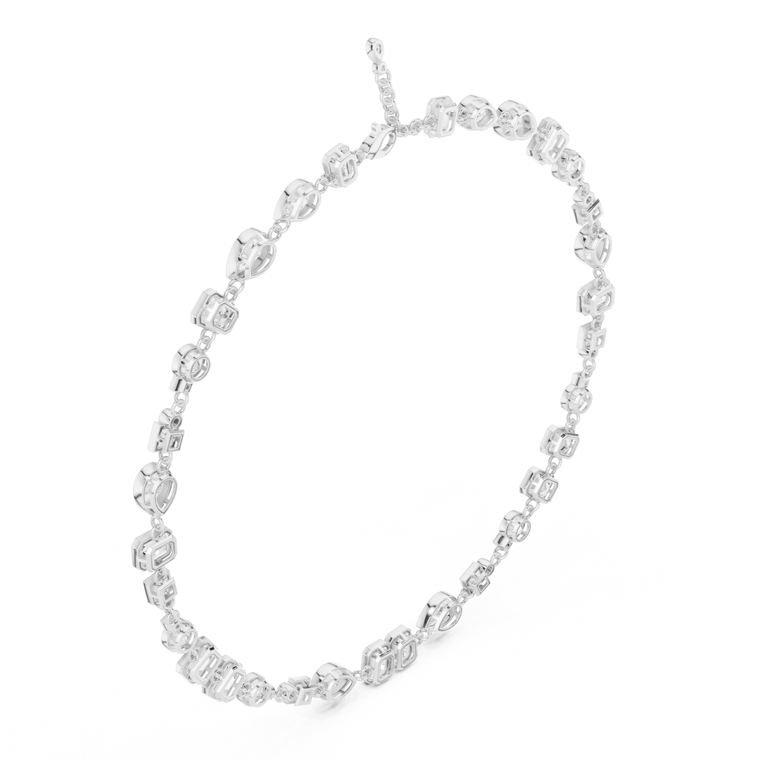 Mixed-Shape Tennis Necklace — 5.49ct
