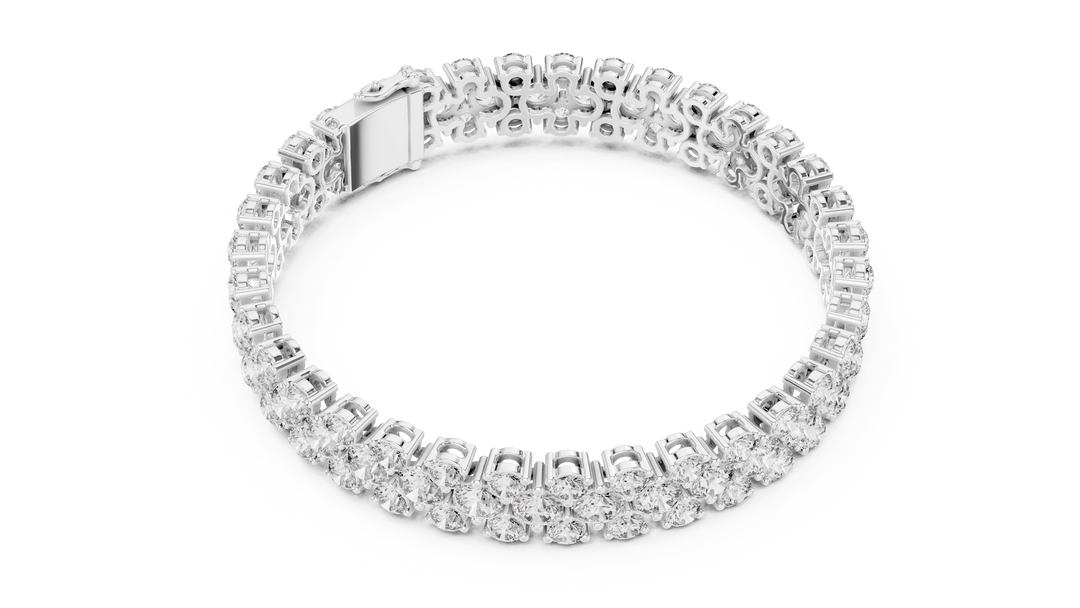 Two-Row Diamond Bracelet — 17.38ct