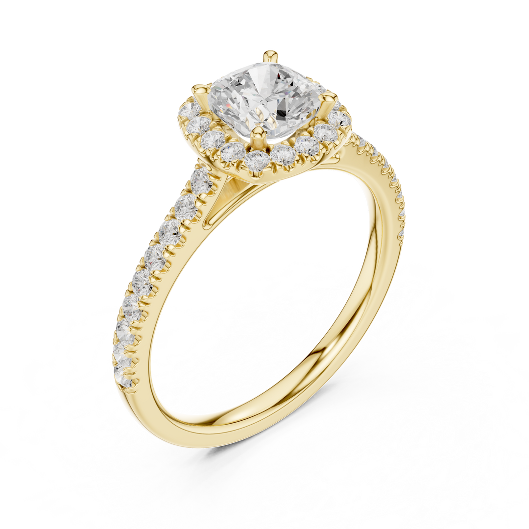 Chérie 0.86ct Cushion Cut Diamond Ring