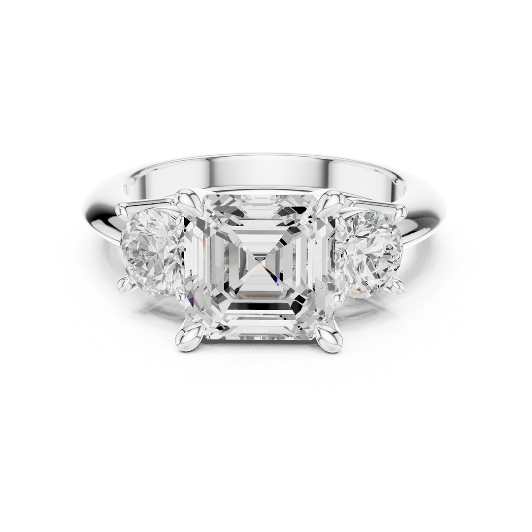 Grandeur 2.50ct Asscher Cut Diamond Engagement Ring