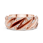 Load image into Gallery viewer, Twisted Rope Mens Ring — 0.63ct
