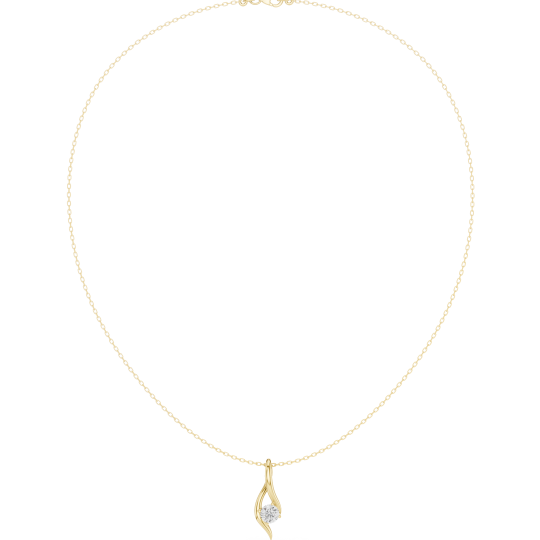 Sculptural Curved Necklace — 0.50ct