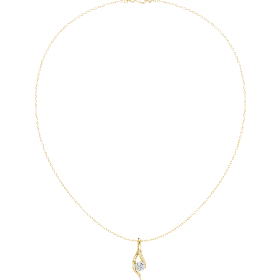 Sculptural Curved Necklace — 0.50ct