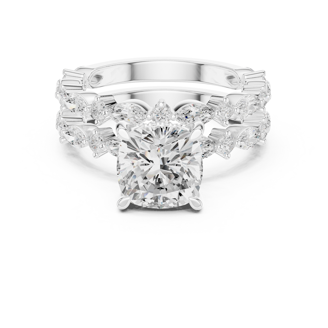 Glacier 2.65ct Cushion Cut Diamond Ring