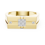 Load image into Gallery viewer, Geometric Cluster Mens Ring — 0.22ct
