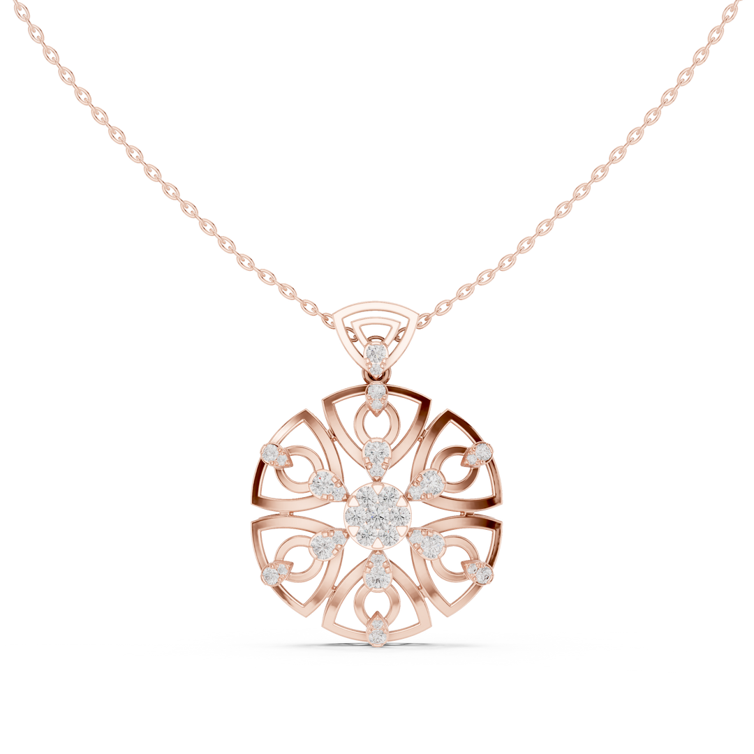 Sunburst Lattice Pendant — 0.79ct