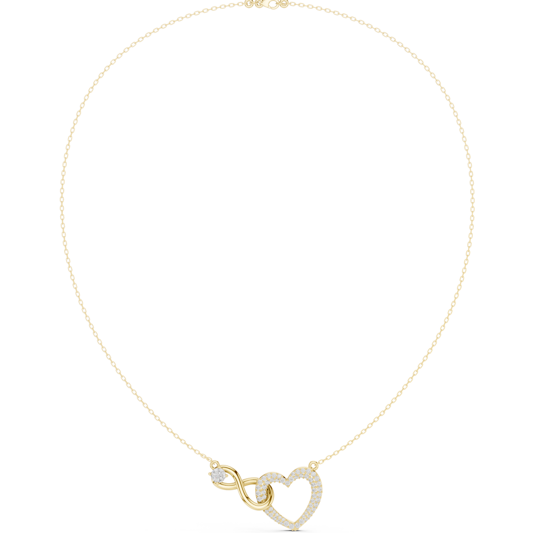 Infinity Heart Pendant Necklace — 0.88ct