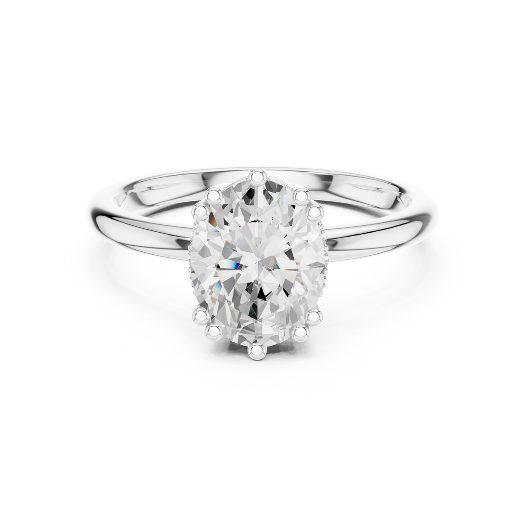 Rosalind Oval Diamond Accent Ring