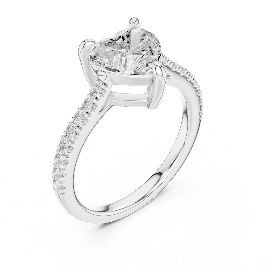 Juliet 2.00ct Heart Cut Diamond Engagement Ring