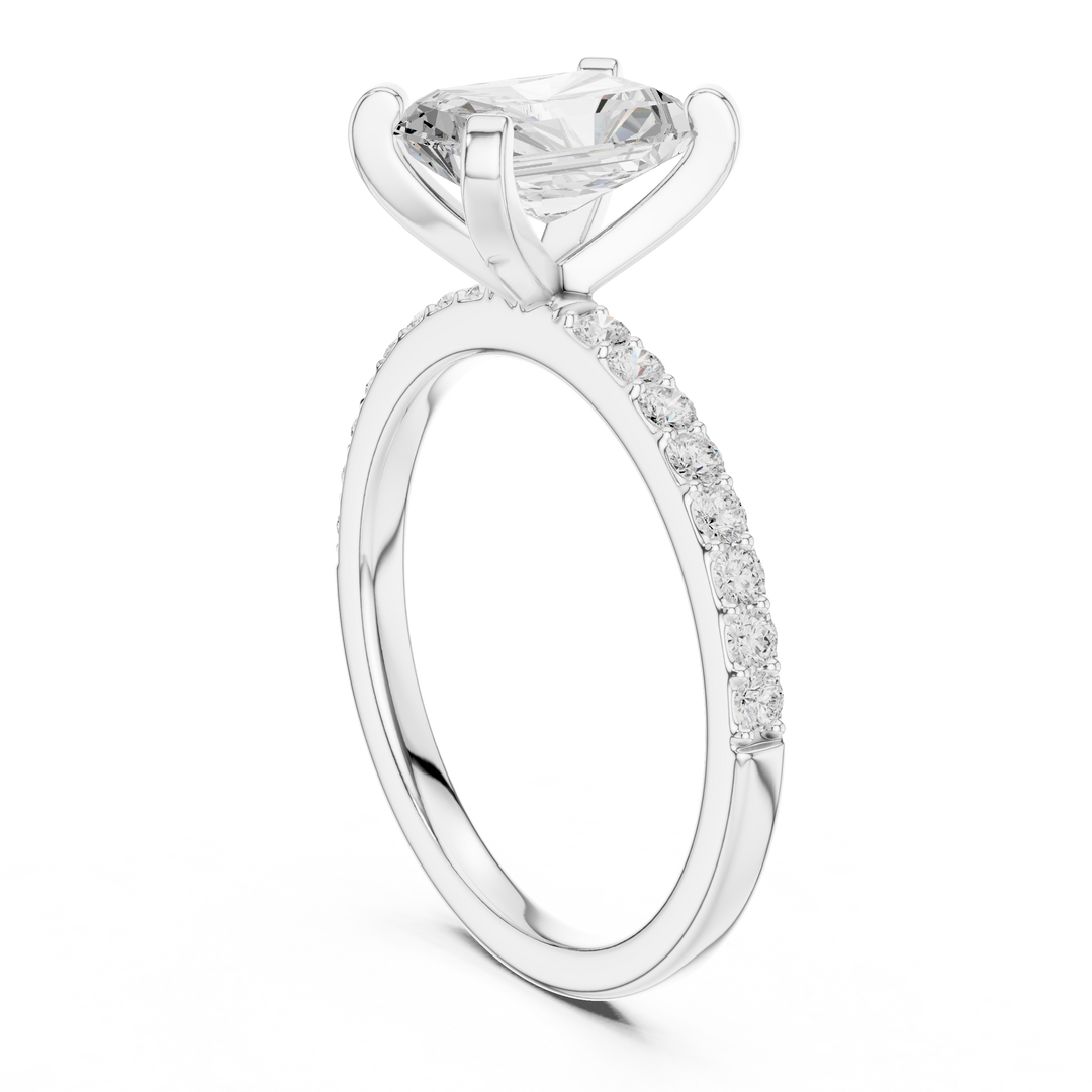 Opulent 2.00ct Radiant Cut Diamond Engagement Ring