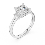 Load image into Gallery viewer, Versailles Asscher Three-Stone Diamond Ring
