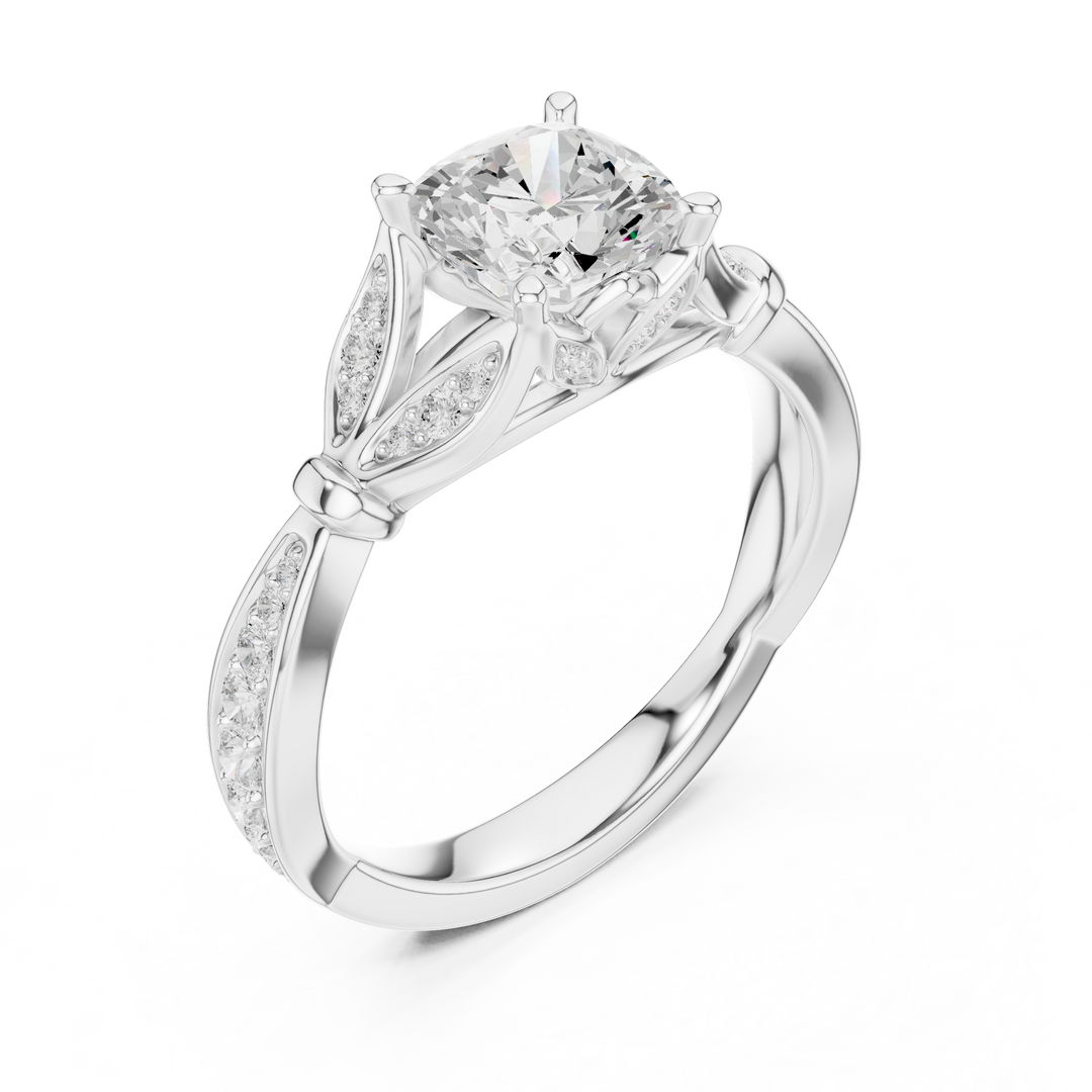 Velvet 1.27ct Cushion Cut Diamond Ring