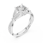 Velvet 1.27ct Cushion Cut Diamond Ring