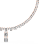 Load image into Gallery viewer, Graduated Emerald-Cut Tennis Necklace — 33.30ct
