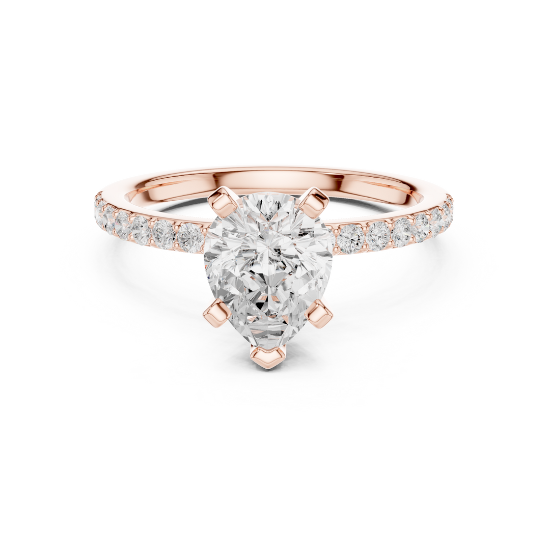 Teardrop 2.00ct Pear Shape Diamond Ring