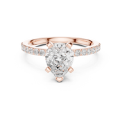 Teardrop 2.00ct Pear Shape Diamond Ring