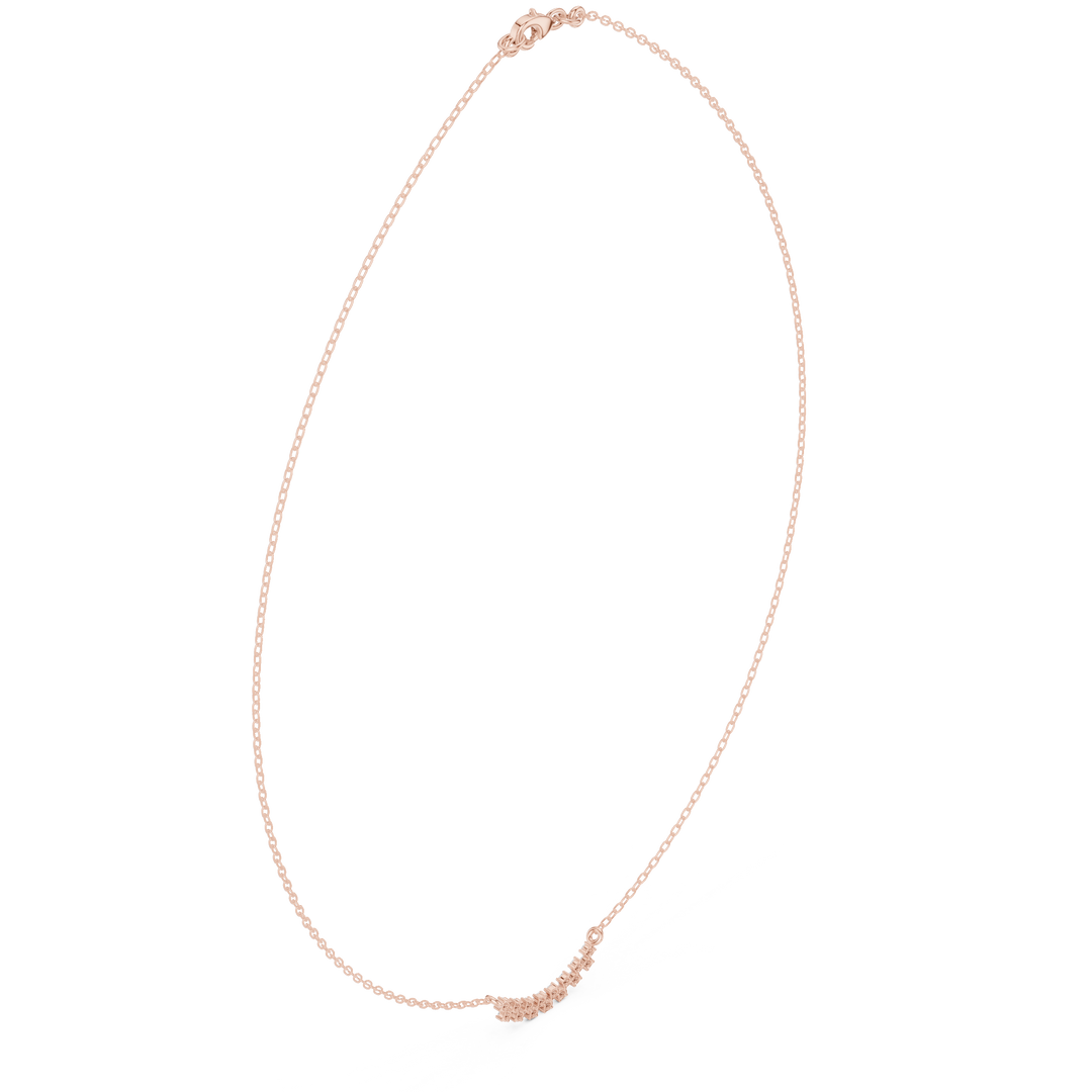 Diamond Crescent Pendant Necklace — 0.23ct