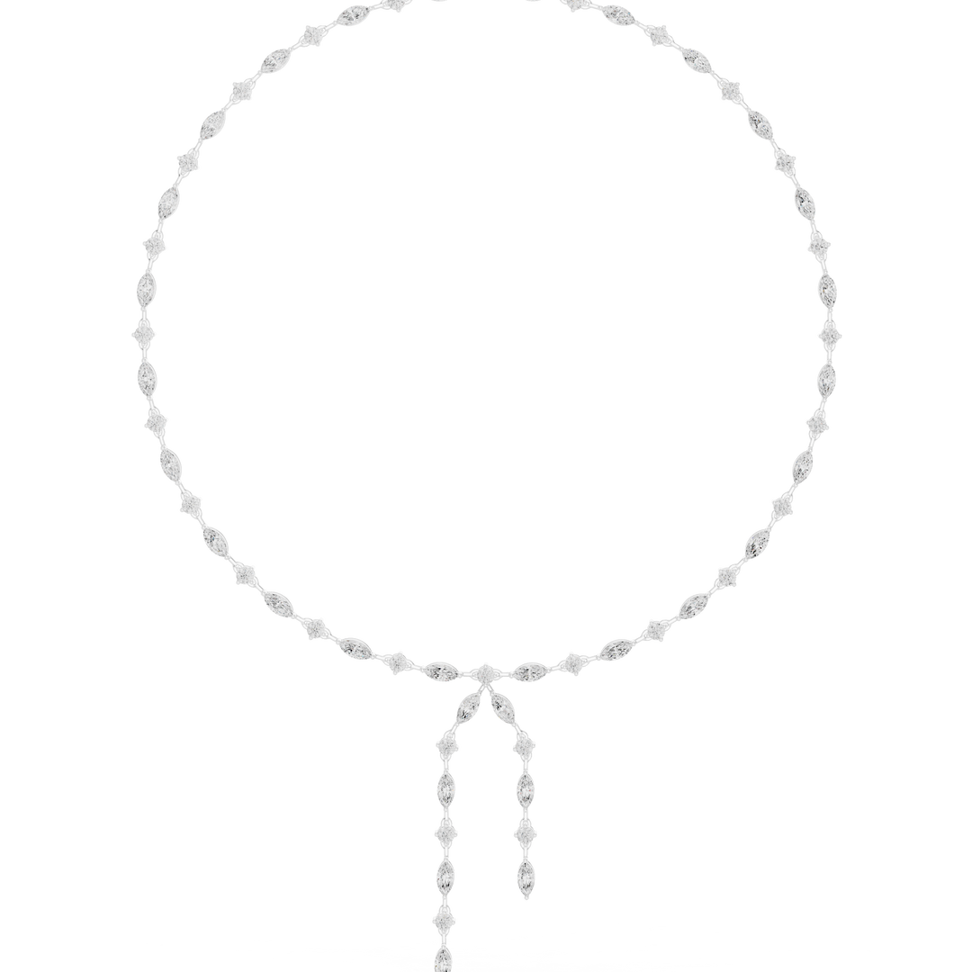Marquise Y-Drop Necklace — 10.43ct
