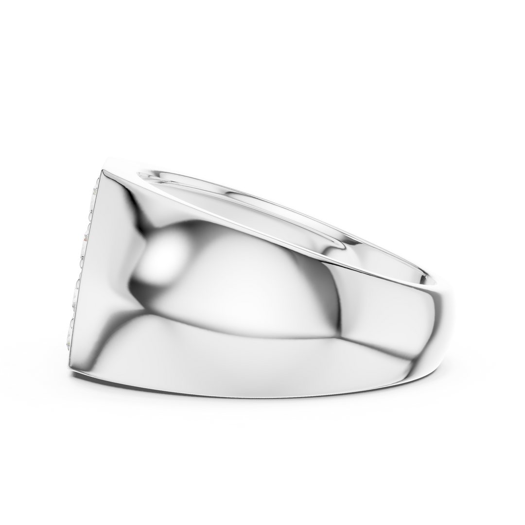 Cluster Face Mens Ring — 0.91ct