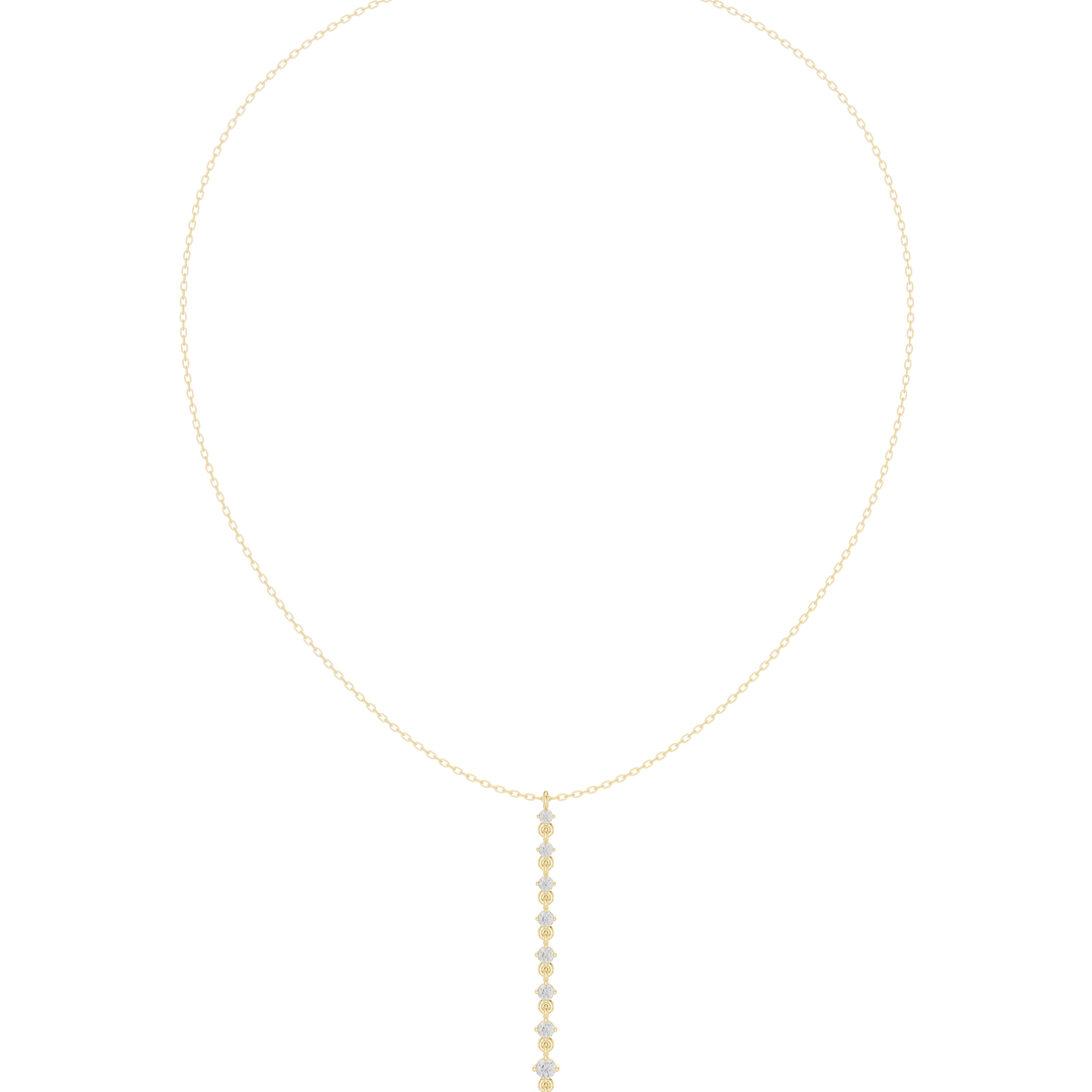 Graduated Solitaire Drop Necklace — 0.63ct