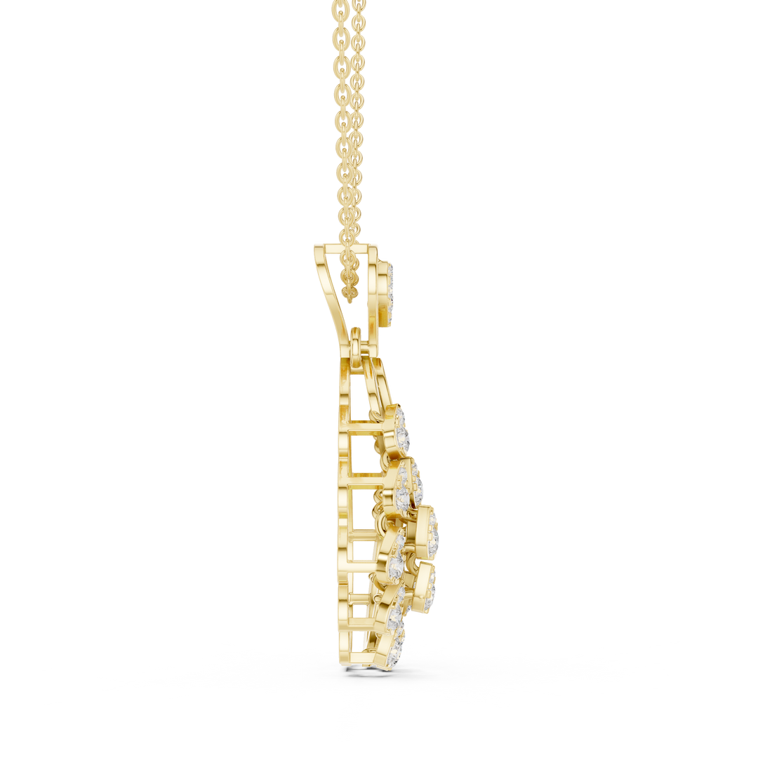 Triple Wire Teardrop Pendant — 0.69ct