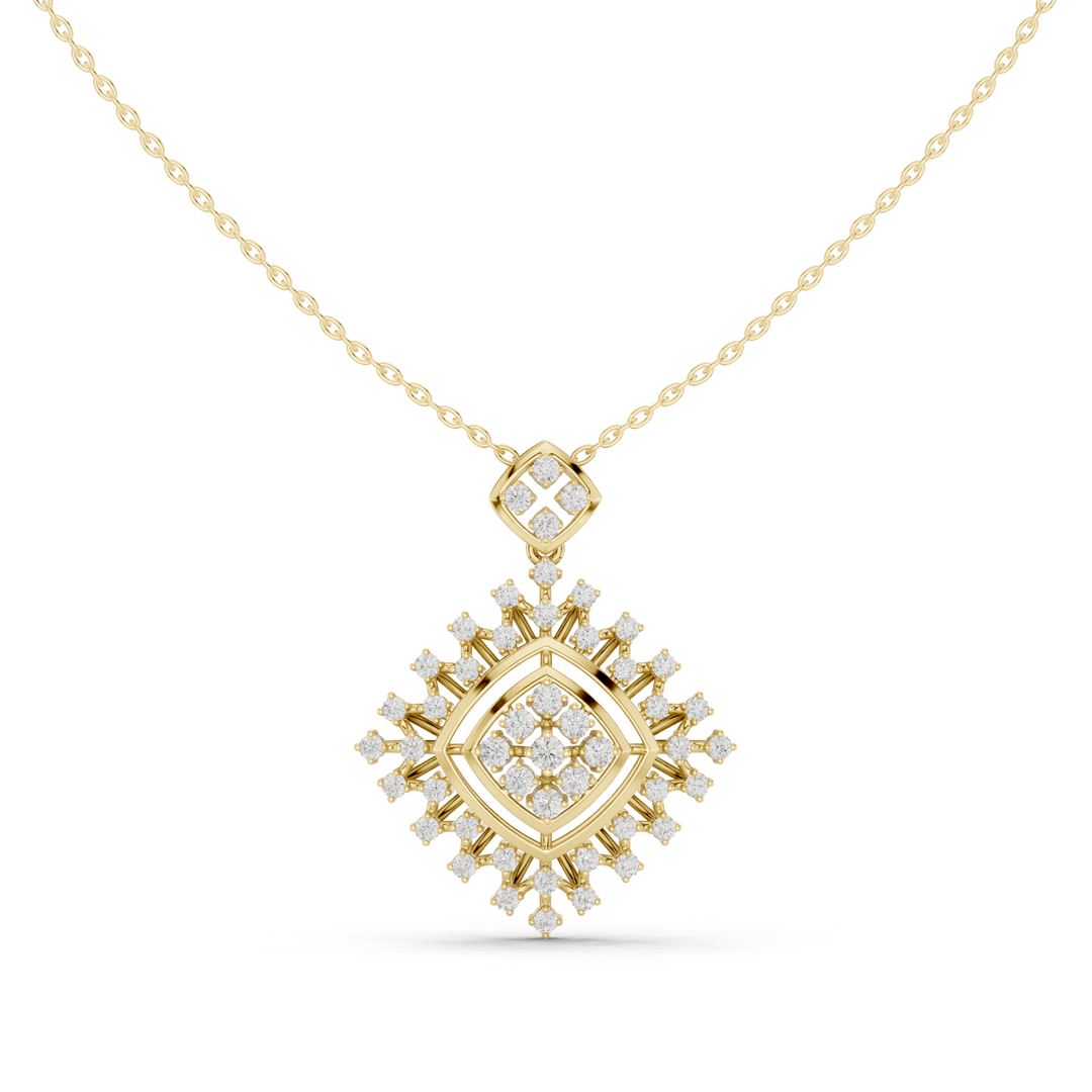 Spike Halo Pendant — 1.05ct