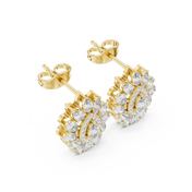Astra Diamond Halo Stud Earrings