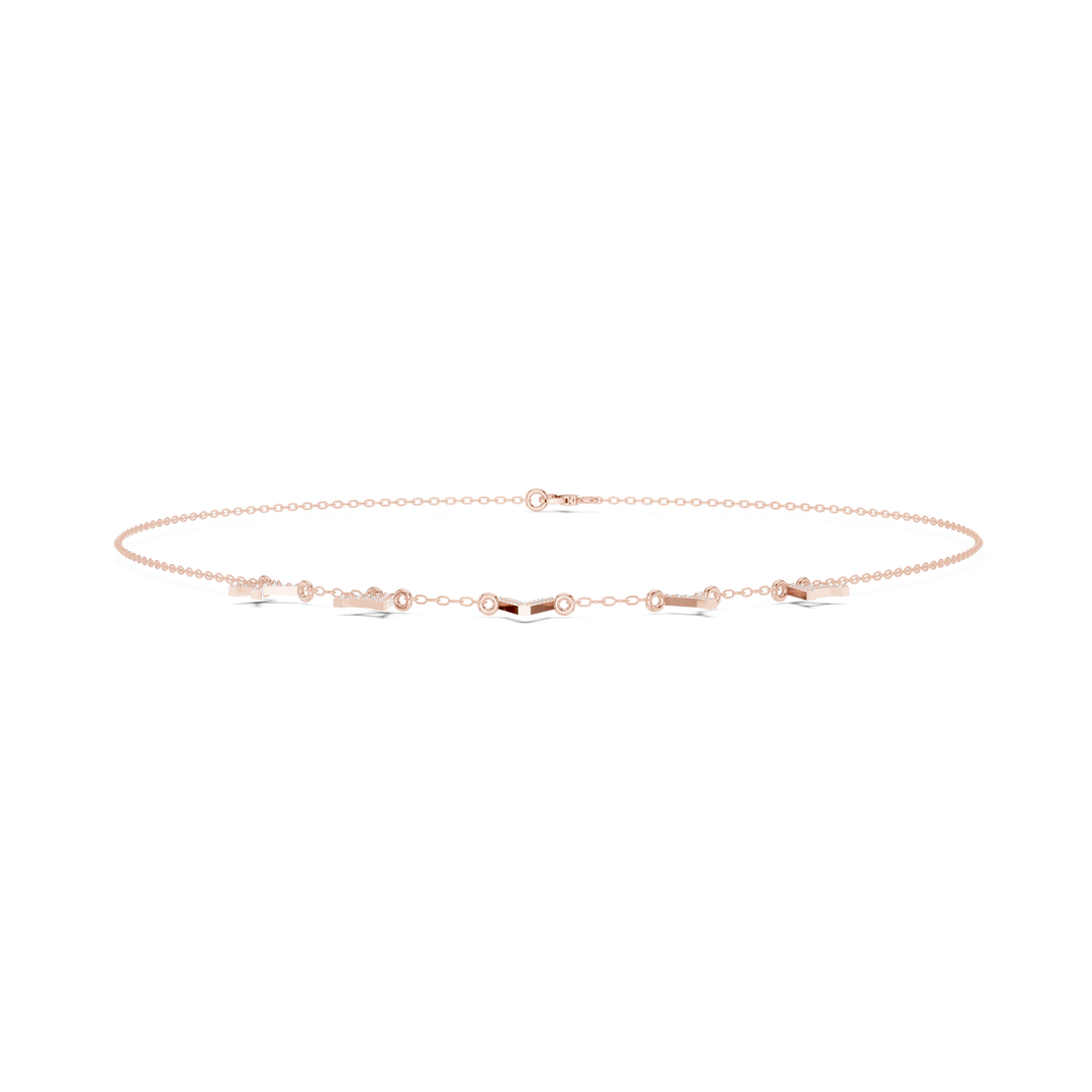KAVYA Name Letter Necklace — 0.31ct