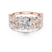 Baroque 1.73ct Cushion Cut Diamond Ring