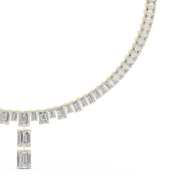 Graduated Emerald-Cut Tennis Necklace — 33.30ct