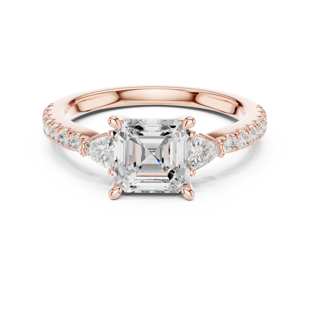 Lumière Asscher Cut Diamond Ring