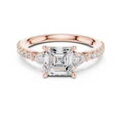 Lumière Asscher Cut Diamond Ring