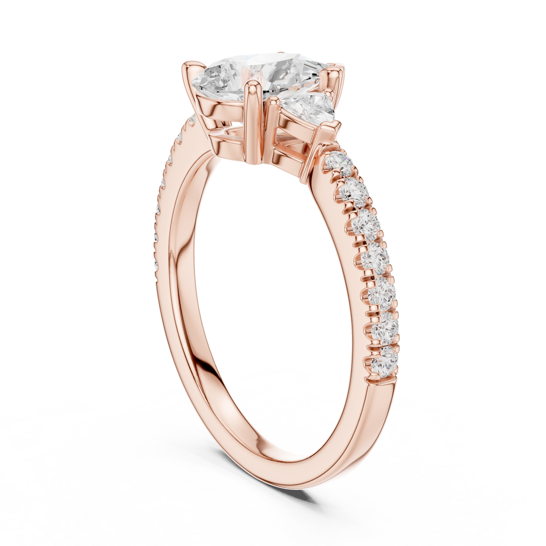 Dewdrop Pear Cut Diamond Ring