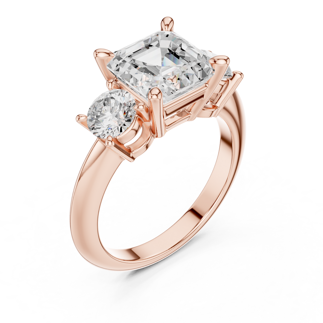 Grandeur 2.50ct Asscher Cut Diamond Engagement Ring