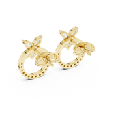 Allegra Diamond Halo Stud Earrings