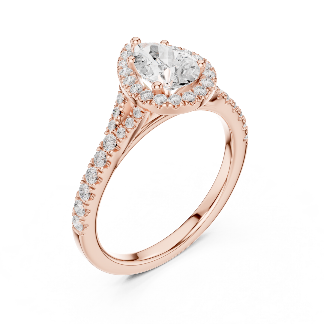 Lune 1.00ct Pear Shape Diamond Ring