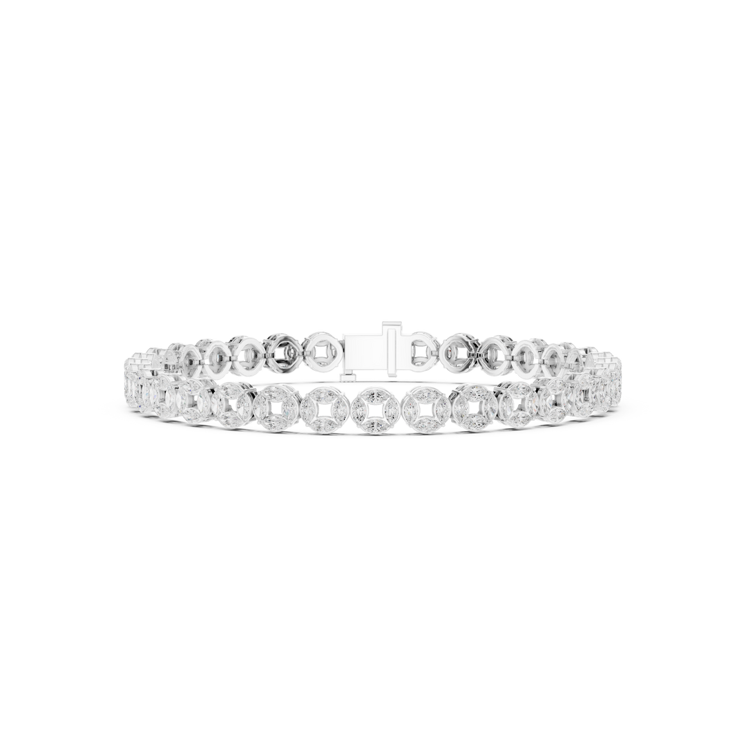 Marquise Link Men's Bracelet — 3.40ct