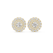 Vega Diamond Halo Stud Earrings