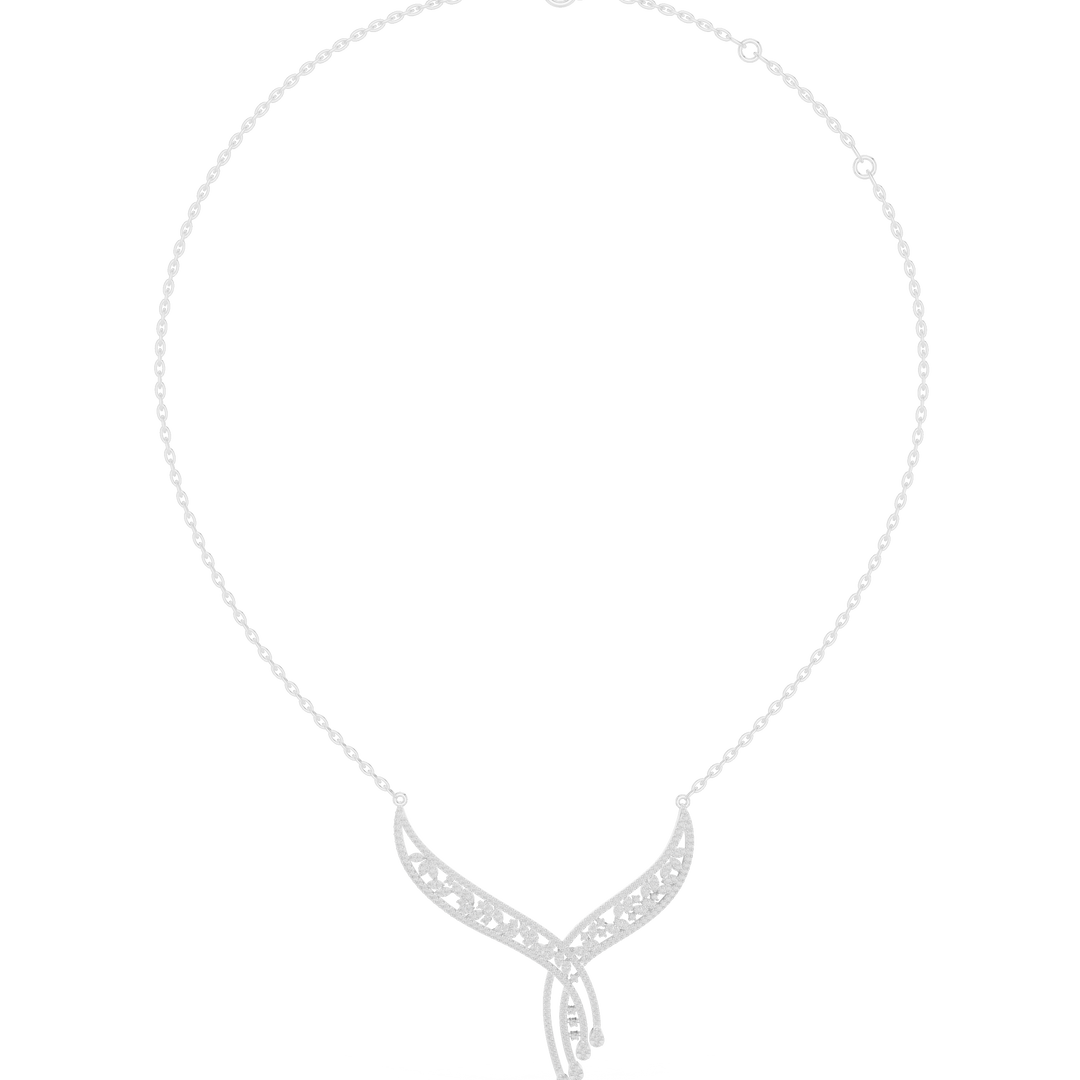 Crescent Wing Statement Necklace — 1.51ct