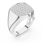 Load image into Gallery viewer, Grid Signet Mens Ring — 0.70ct
