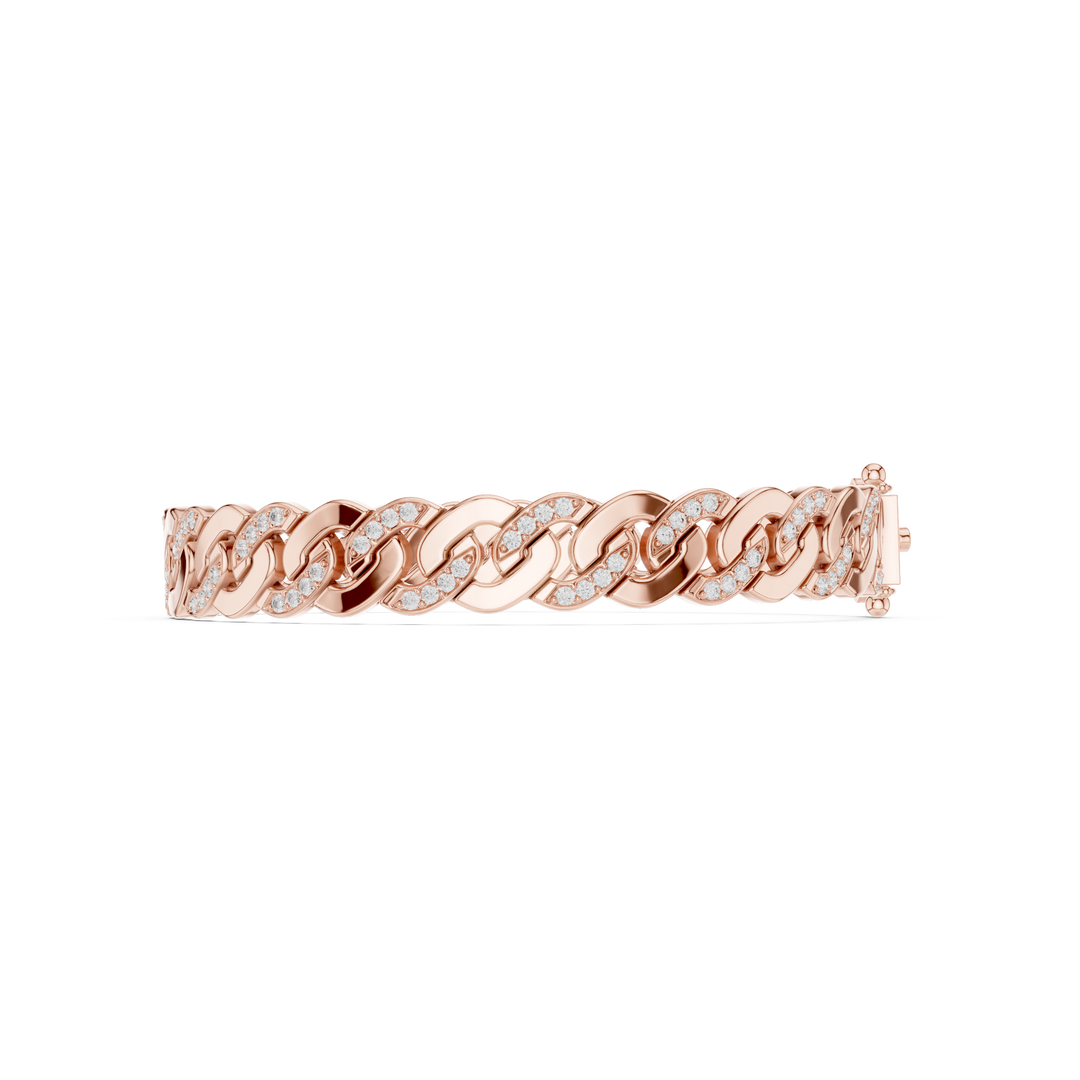 Chunky Curb Link Men's Bracelet — 1.10ct