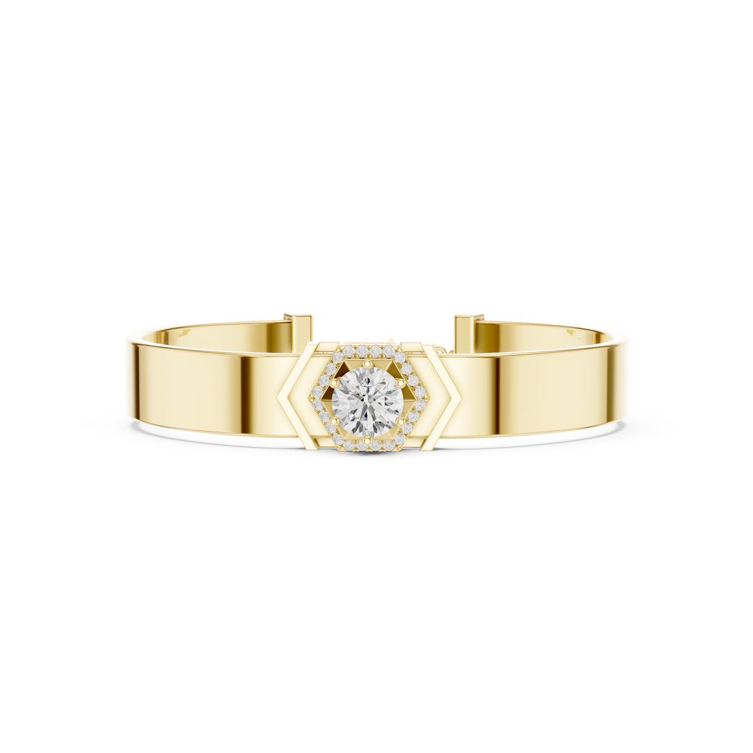 Hexagonal Halo Men's Bracelet — 1.74ct