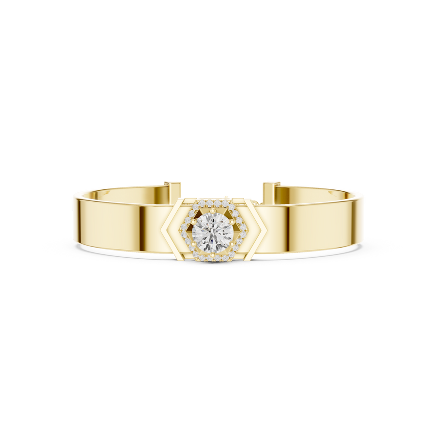Hexagonal Halo Men's Bracelet — 1.74ct