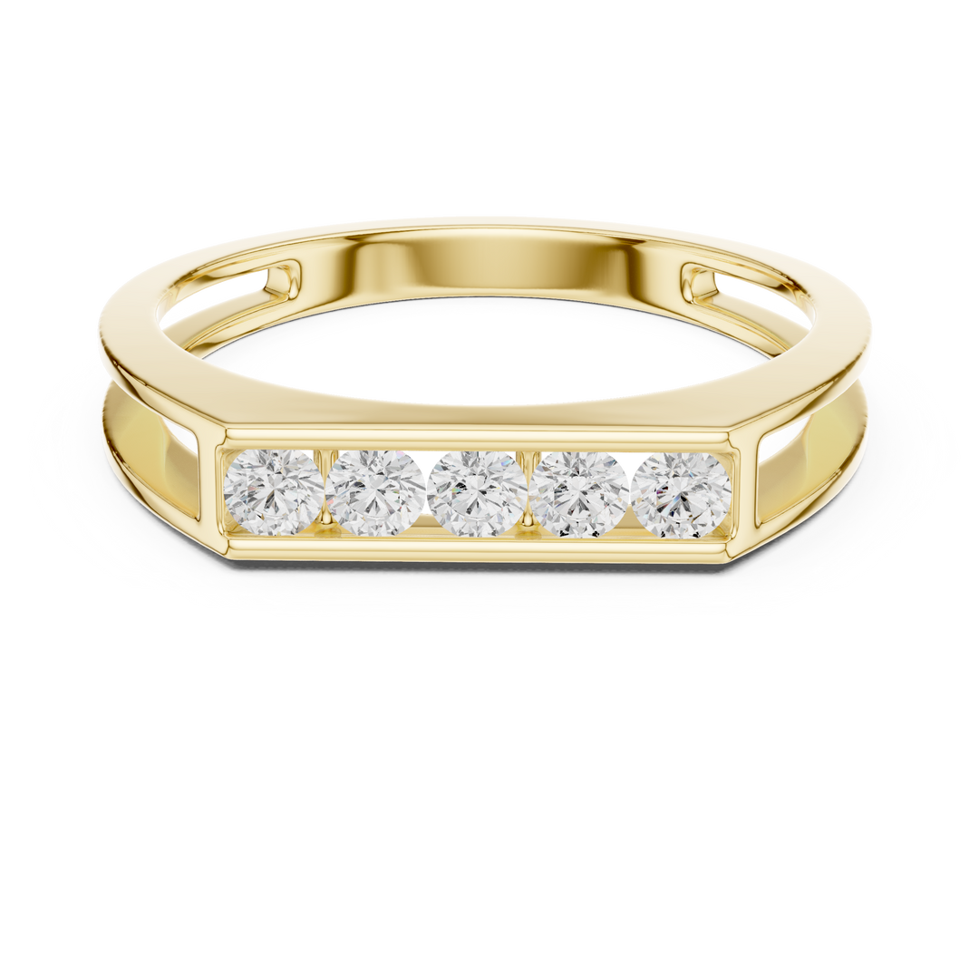 Marquise Channel Mens Ring — 0.50ct