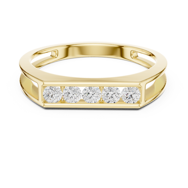 Marquise Channel Mens Ring — 0.50ct