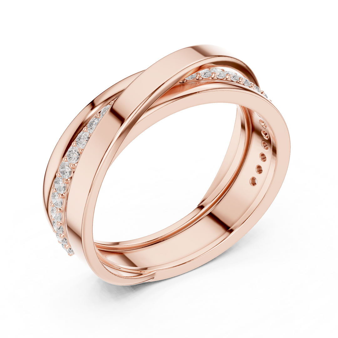 Slim Row Band Mens Ring — 0.29ct