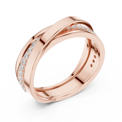 Slim Row Band Mens Ring — 0.29ct