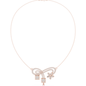 Ornate Scroll Floral Necklace — 3.01ct