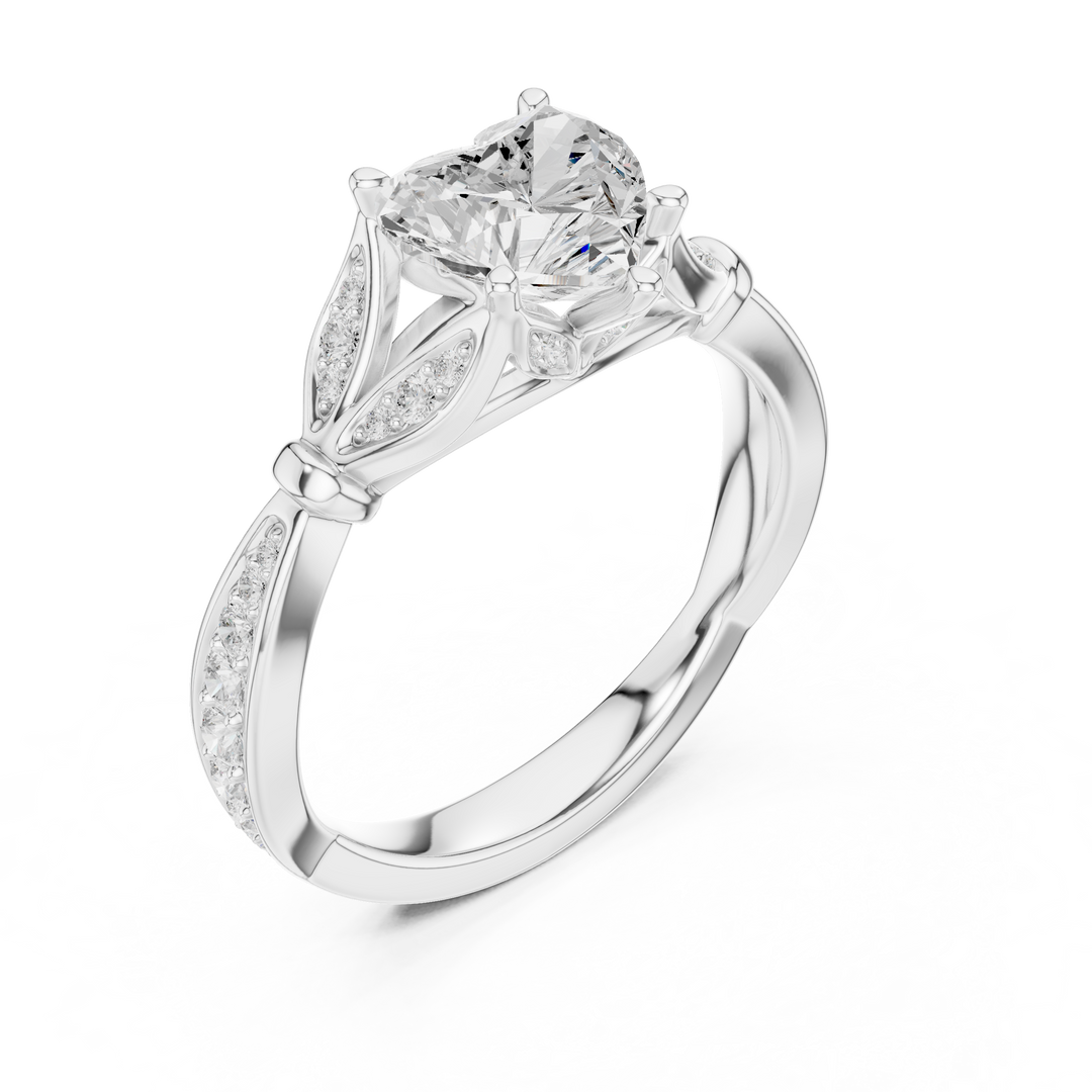 Coeur 1.42ct Heart Cut Diamond Ring